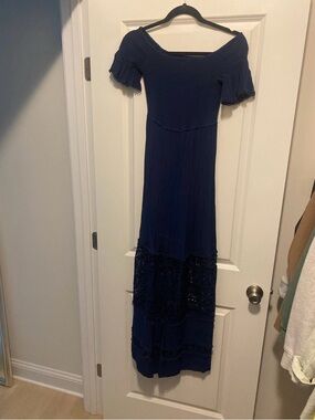 gigi formal crepe lace long sleeve mermaid dress Alexis – A & M Enterprises Bridal